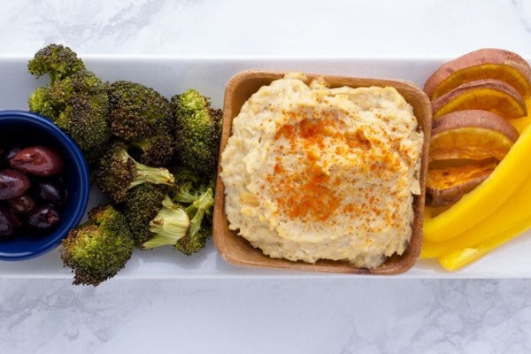 MEZZE PLATTER (HUMMUS, ROASTED VEGETABLES, OLIVES)