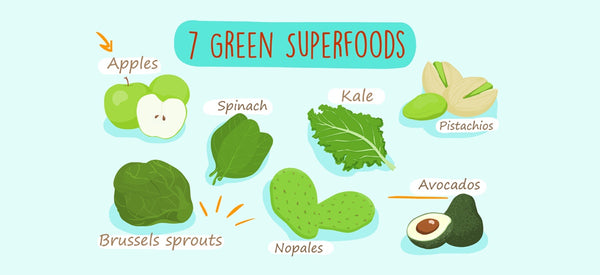 PROMOTE POSITIVE HEALTH WITH 7 GREEN SUPERFOODS